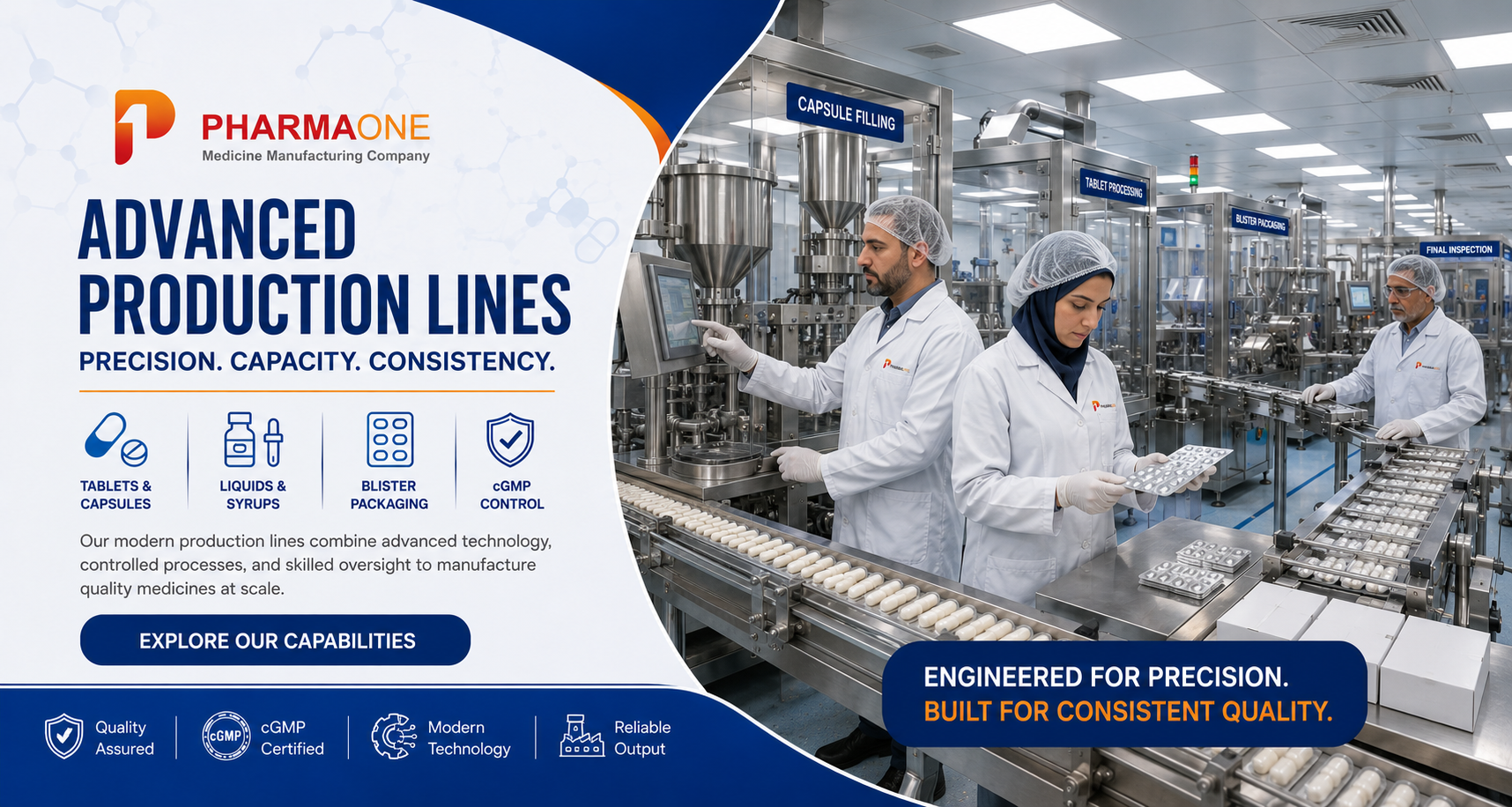 Pharma One pharmaceutical production lines