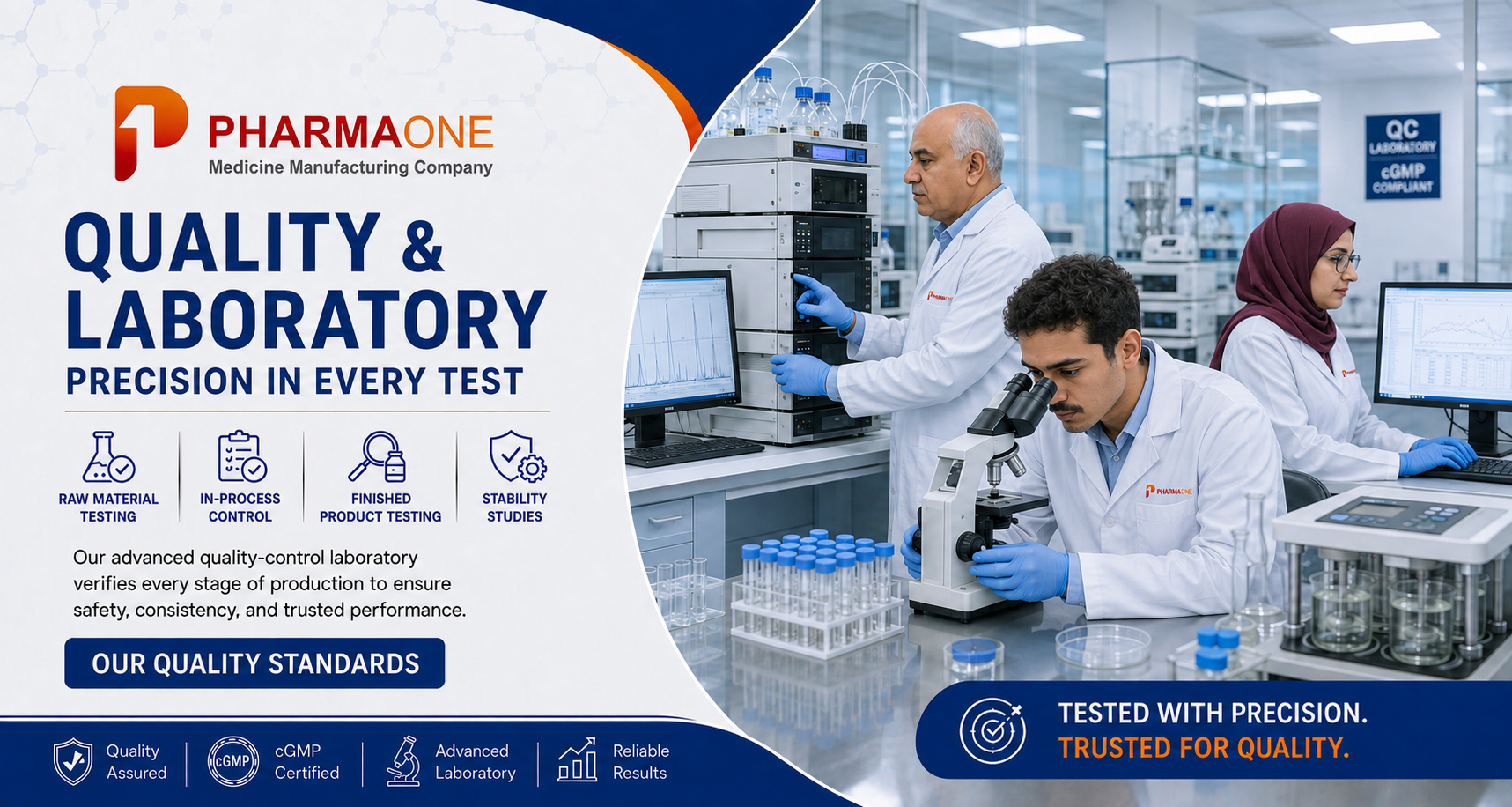 Pharma One laboratory and quality-control facilities